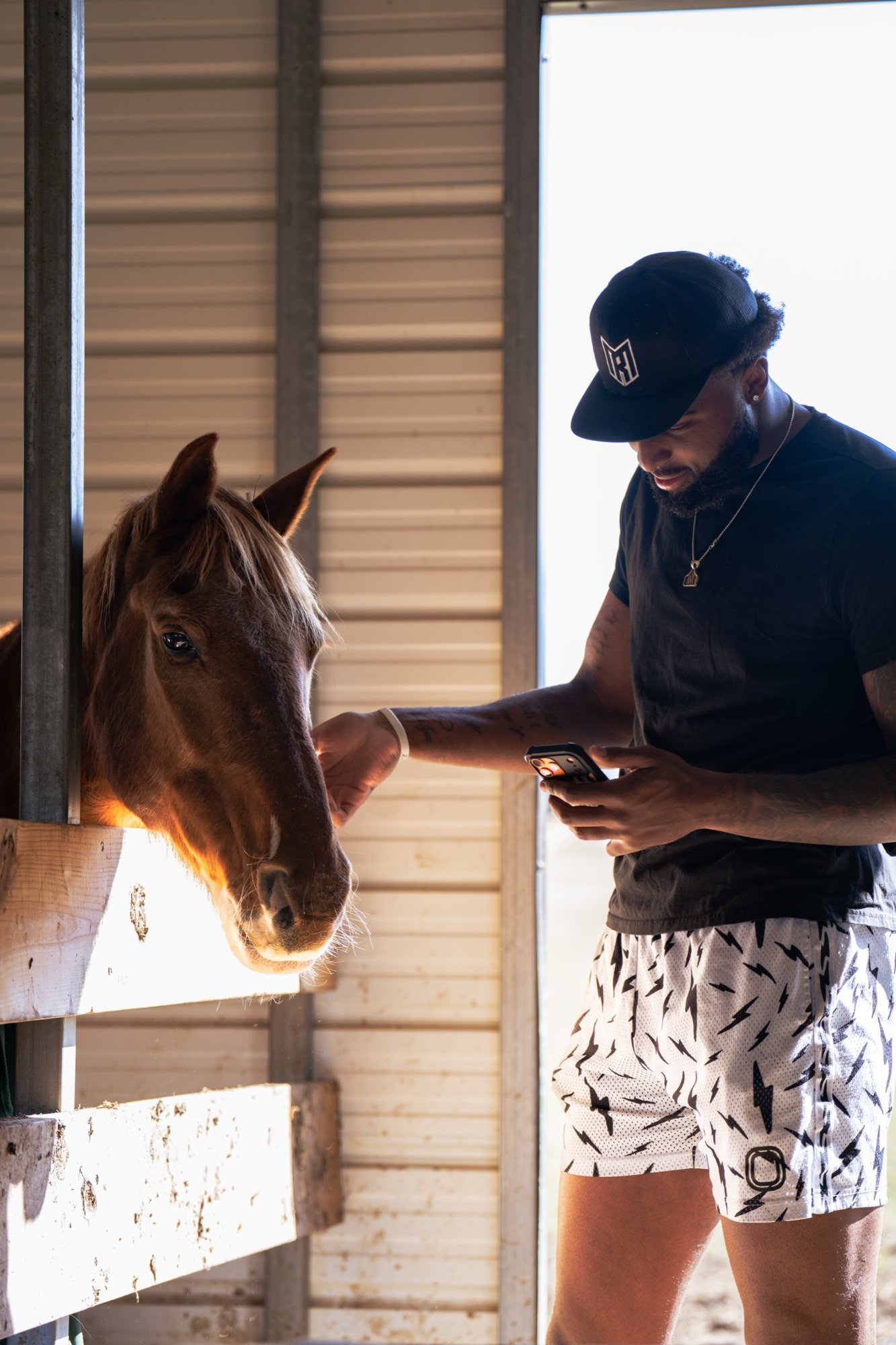 All-Star break — portrait with horse